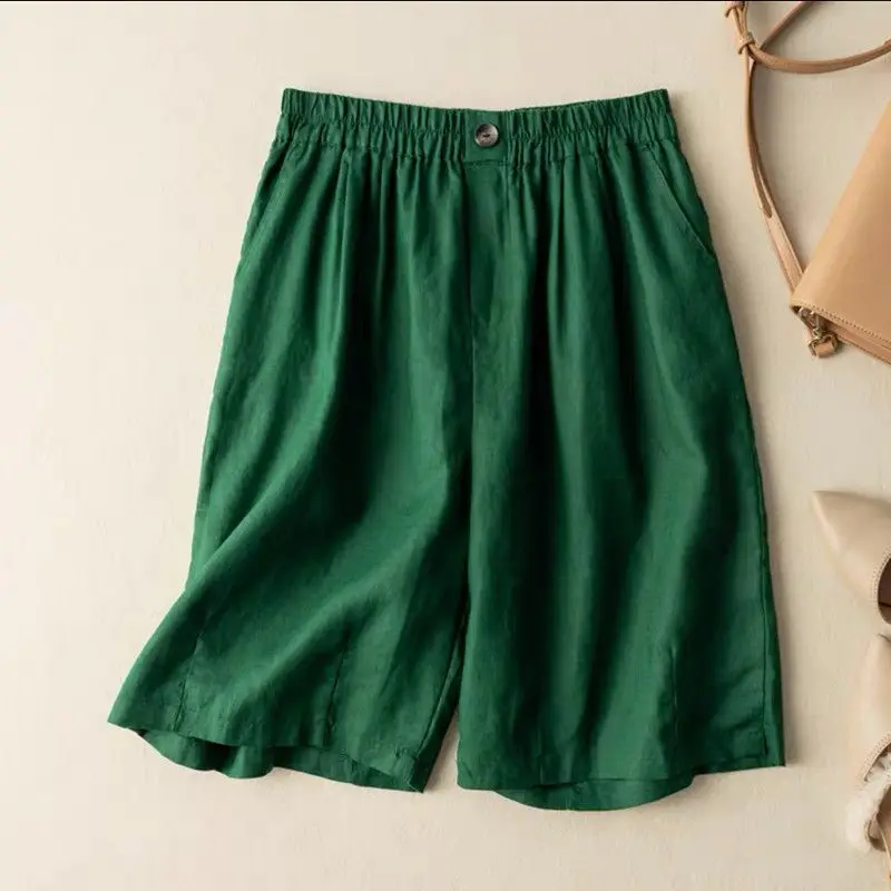 

Шорты для женщин, большие размеры, женские широкие короткие удобные шорты, модные повседневные шорты, свободные брюки длиной до колена