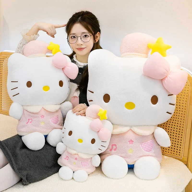 

Hello Kitty Plush Toy Large Size 40-80cm Sanrio Animal Stuffed Doll Kawaii Children's Soft Pillow Plushies Room Decoration Gift
