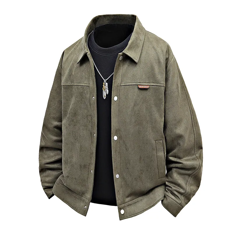 2025 Spring New High Quality Leisure Sports Fashion Versatile Deer Skin Velvet Jacket Coat