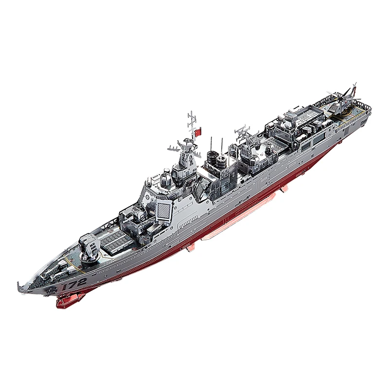 IRON STAR 3D Metal Puzzle 055 Destroyer 052D Guided Misslle Destroyer DIY Laser Cutting Jigsaw Toys for Adult Children