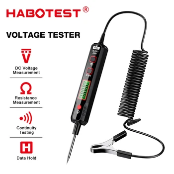 HABOTEST HT86A 전기 라인 테스터 자동 자동차 전압 감지기 펜 DC AC 300V 백라이트 손전등 NCV 저항