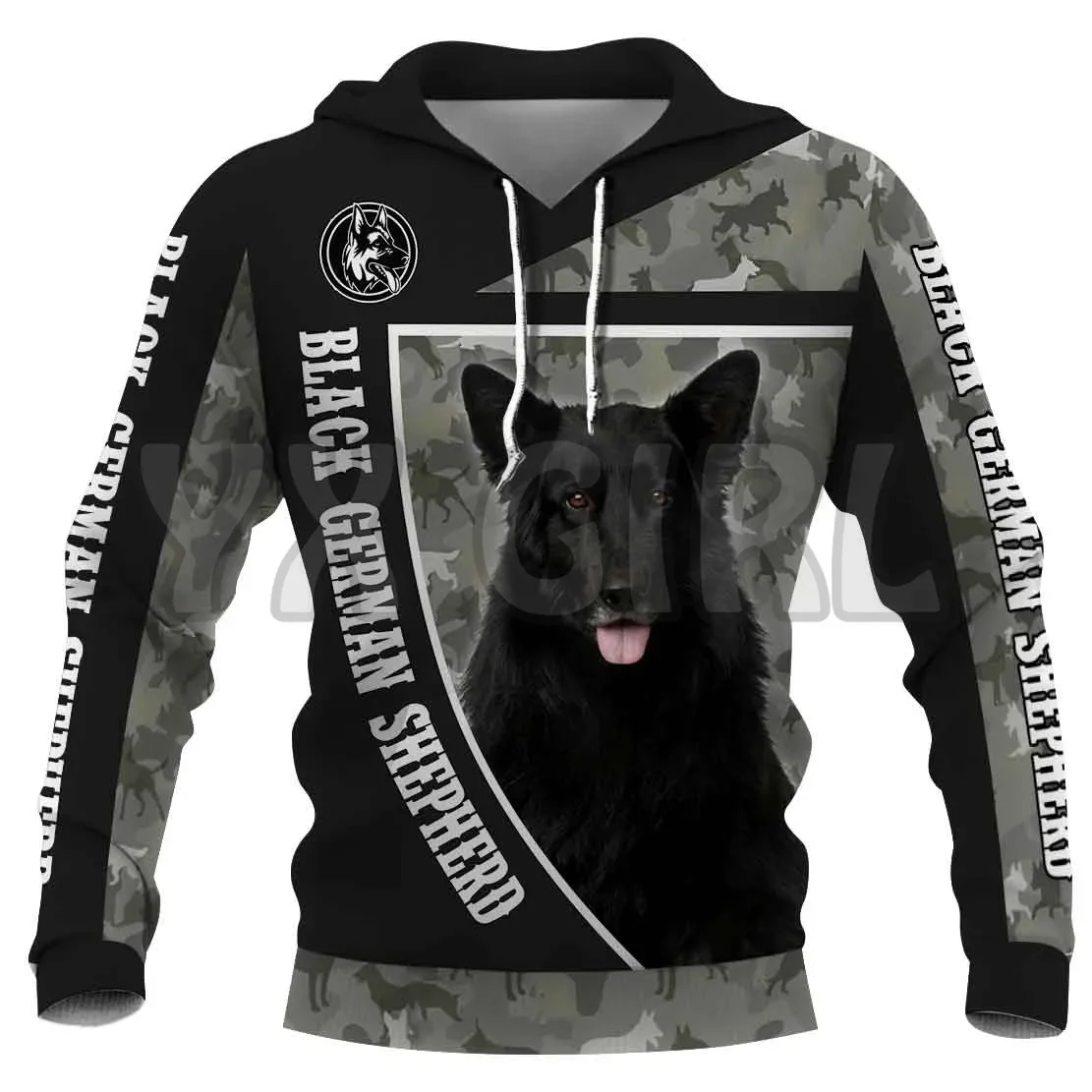 Sable German Shepherd 3D Printed Hoodies  Unisex Pullovers Funny Dog Hoodie Casual Street Tracksuit