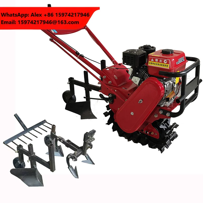 Single Chain Cultivator Hilly Multifunctional Crawler Chain Track Micro Tillage Machine