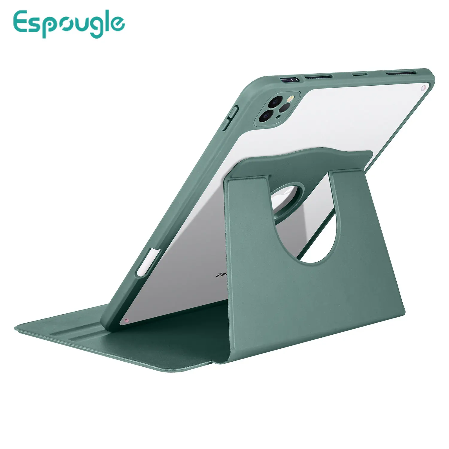 360 Rotation Smart Stand Cover For iPad 11 12.9 10.2 Inch 2022 Acrylic Tablet Case With Pencil Holder for IPad Air 4 5 10.9 9.7