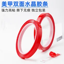 1Roll 3m/10m Double Sided Nail Art Adhesive Tape For False Tips Nail Art Display Creative Design Nail Sticker Strong Sticky Glue