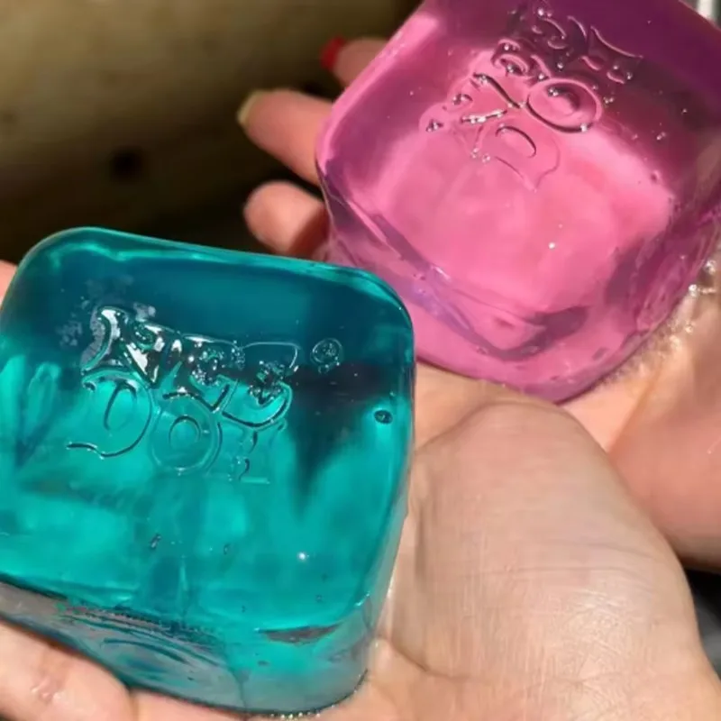 Needoh Nice Berg Giant Cube Sensory Toys Transparent Maltose Filler Hand Squeeze Soft Slow Rebound Vent Stress Reliever Desk Toy