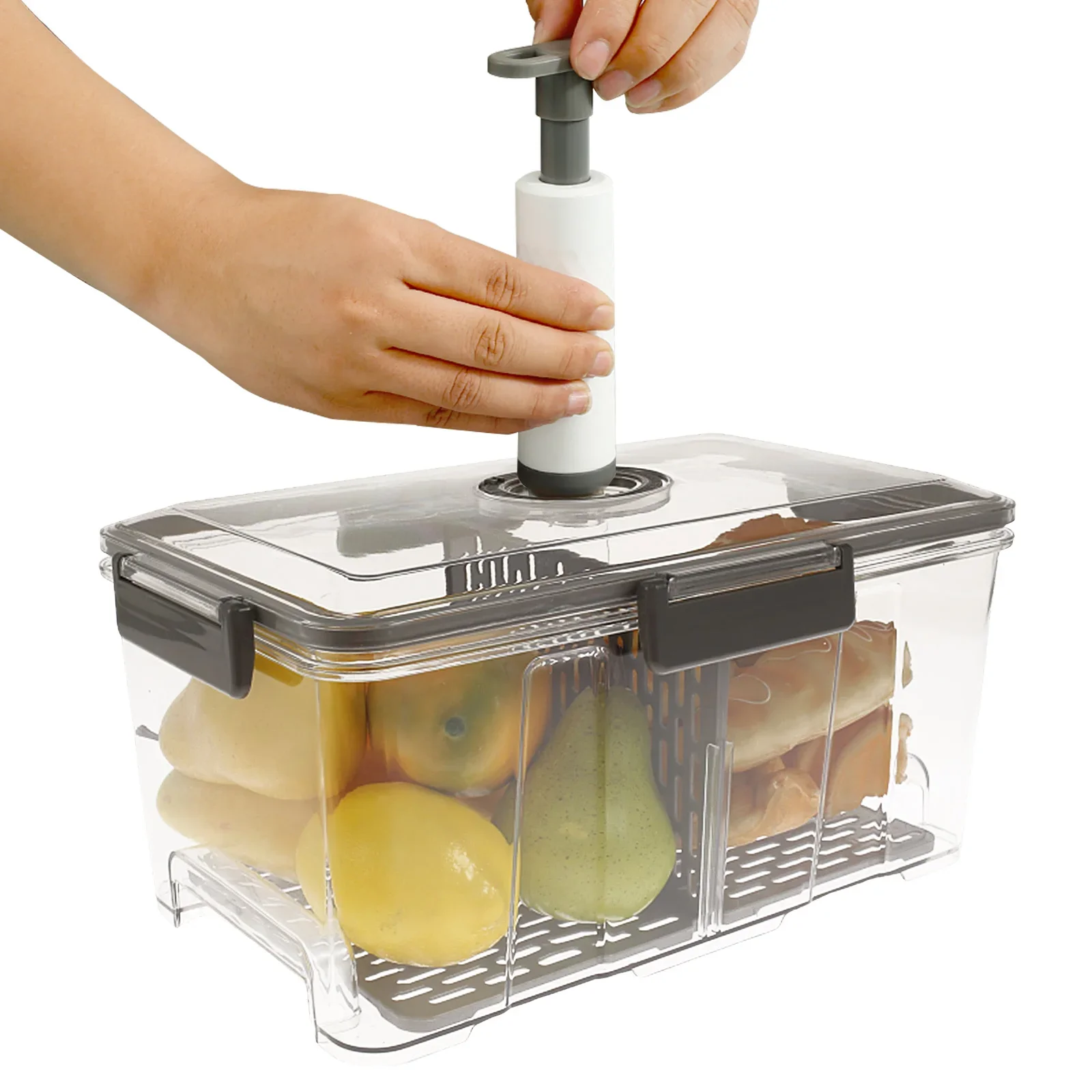 Caja hermética para encimera de cocina, contenedor de almacenamiento de pan transparente de 8 cuartos de galón, Extra grande con tapa para tostadas/Bagel caseras