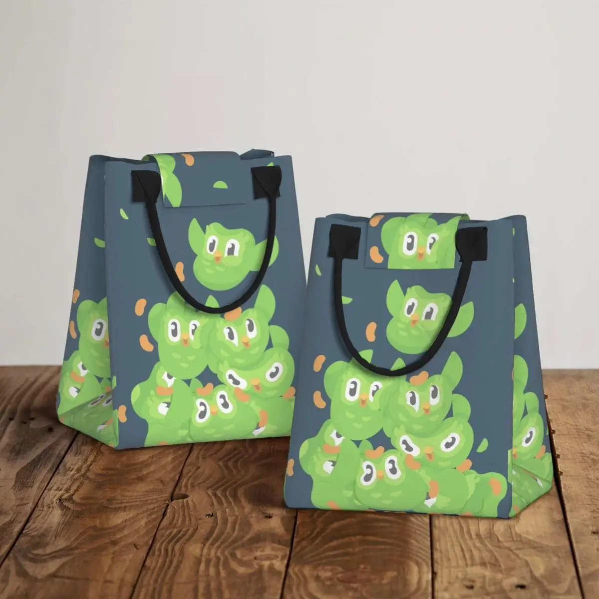 

Duolingo Owl Duo Insulated Lunch Bag for Women Kids Leakproof Food Boxes Thermal Lunch Box Tote