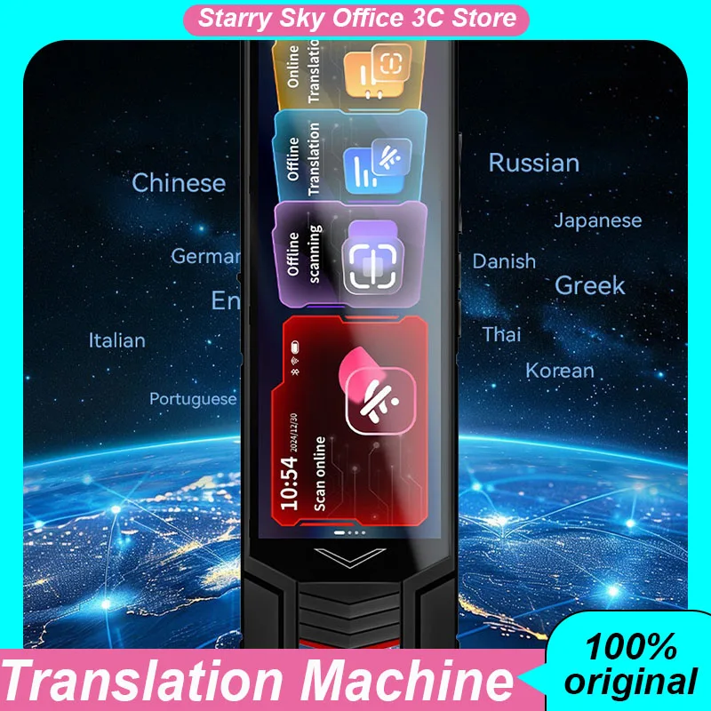

2025New Multilanguage Voice Translation Machine 4.58inches IPS Portable Smart Dictionary Pen Online/Offline Scanning Pen
