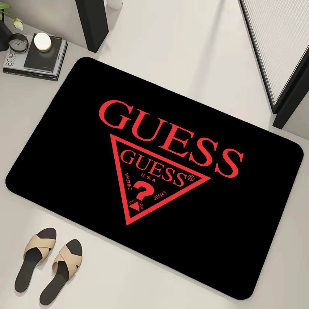 Guess Logo Floor Mat for Kitchen Carpet Carpet in the Bedroom Rug Funny Entrance Door Mats Carpets Doormat Living Room Rugs Bath