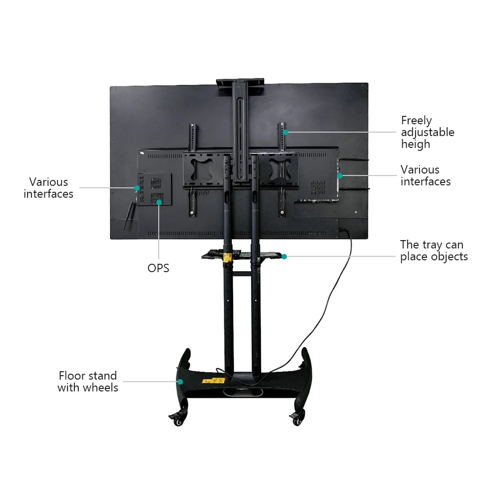 Digital LCD interativo Smart Flat Panel, Touch Display eletrônico, placa para negócios e ensino, 100"