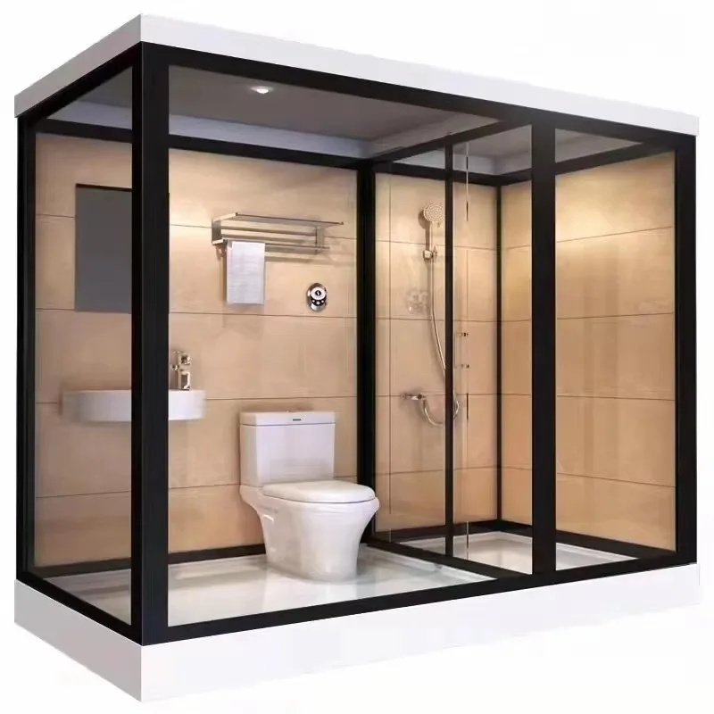 

Prefabricated bathroom unit Integrated shower enclosure Full bathroom All-in-one modular bathroom with toilet and basin