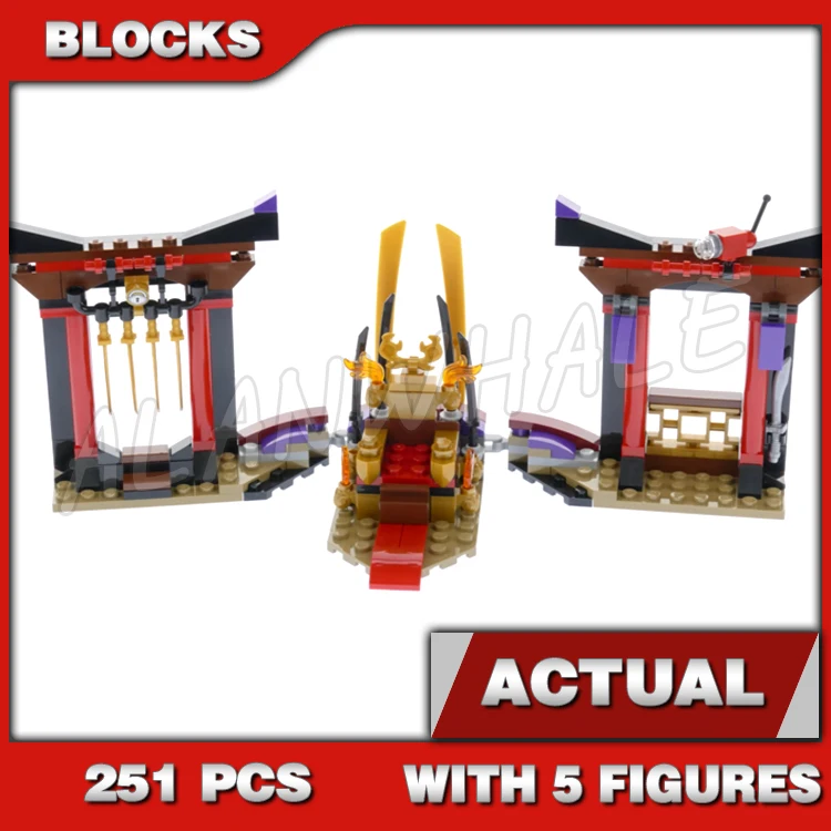 251Pcs Shinobi Dragon Hunted Throne Room Showdown Smashing Wall Function 10935 Building Block Toys Compatible With Model