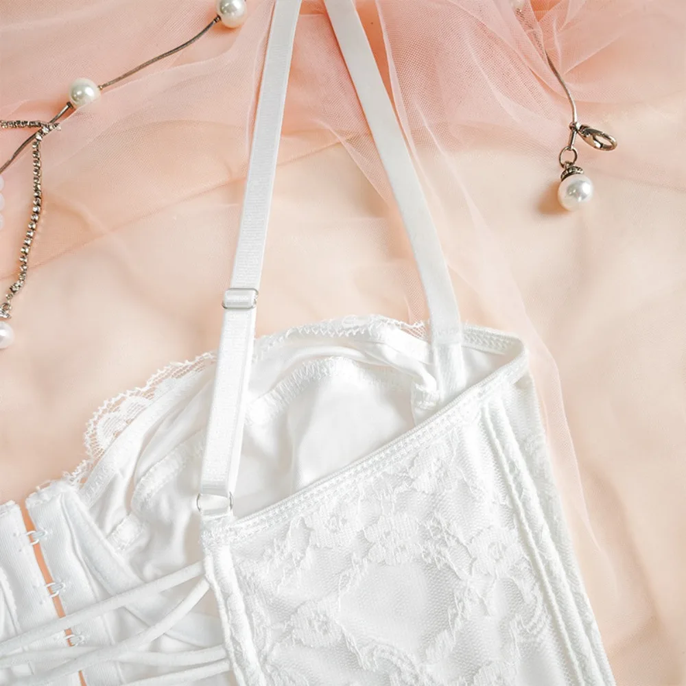 

Fashion Hollow Lace Camisole Slim Fit Sleeveless Crop Tops Streetwear Tanks Suspender Vest Spring Summer