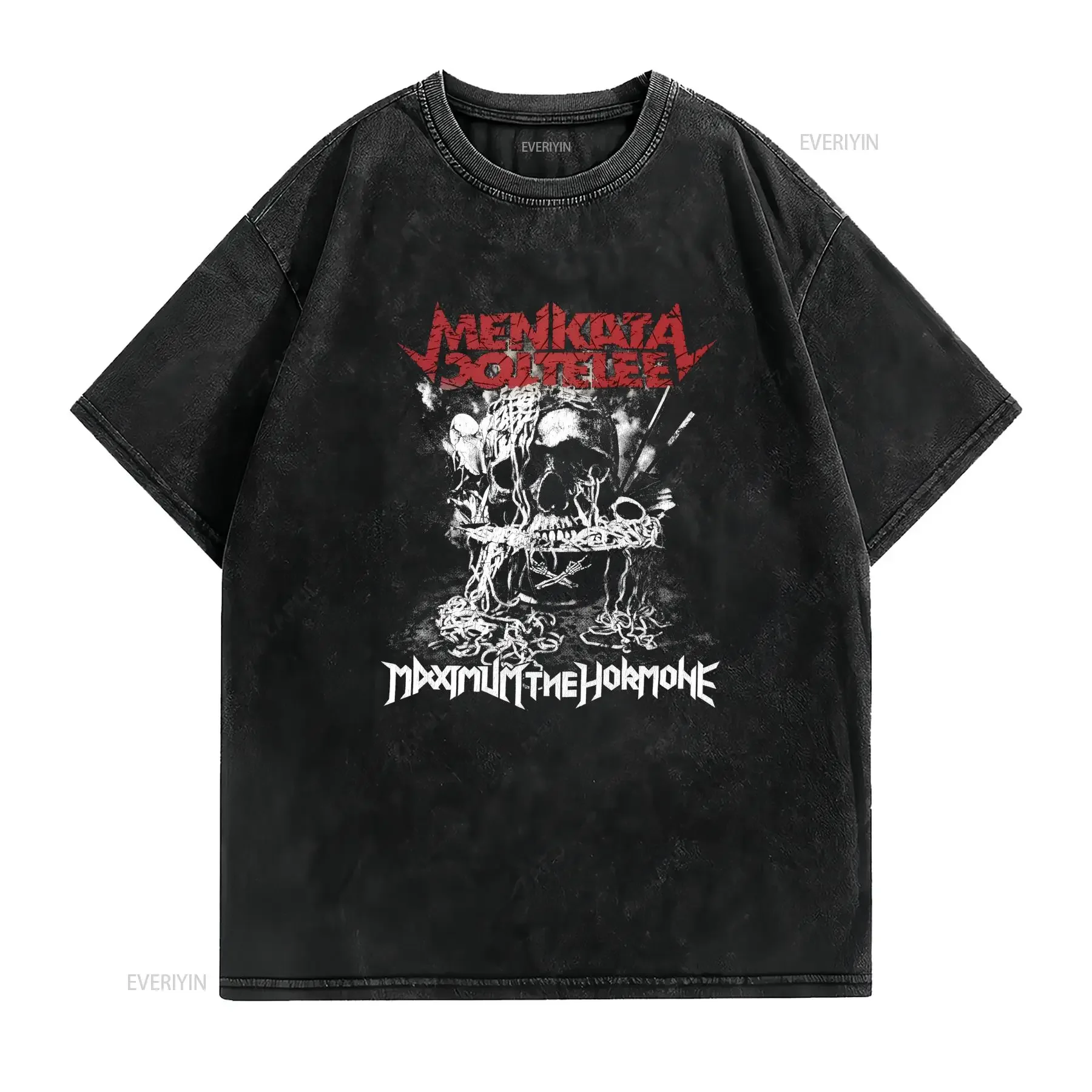 Vintage Maximum The Hormone Japanese Heavy Metal Band T Shirt long or short sleeves vintage Washed Top For Everyday Wear homme