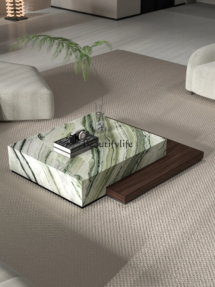 

yj7 yj7 *Italian light luxury natural marble coffee table modern minimalist high-end creativity