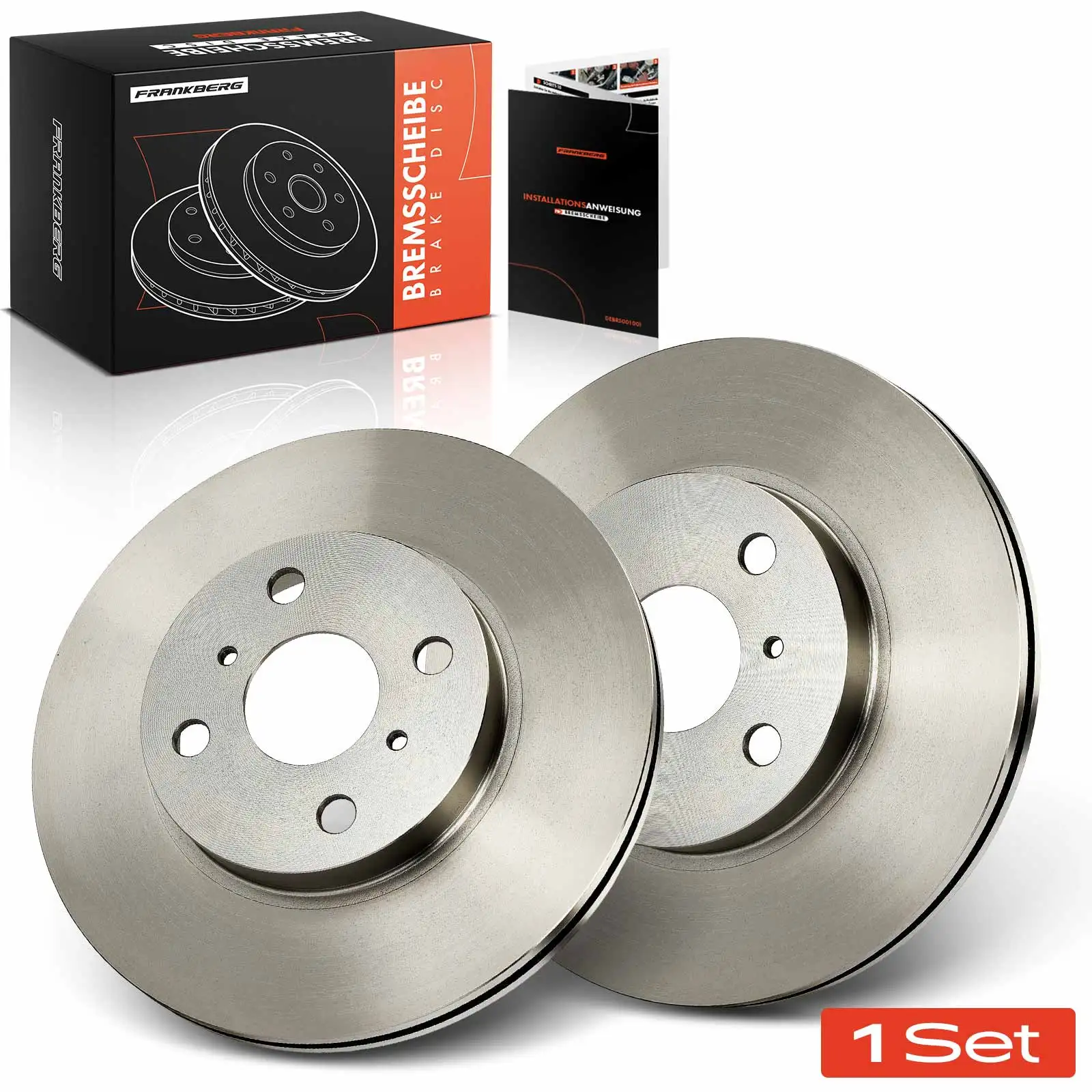 Frankberg 2x disques de frein pour essieu avant pour Toyota MR 2 III ZZW3 Yaris P1 Verso Van ZW3 1999-2007 4351252090 09854510 435120D050