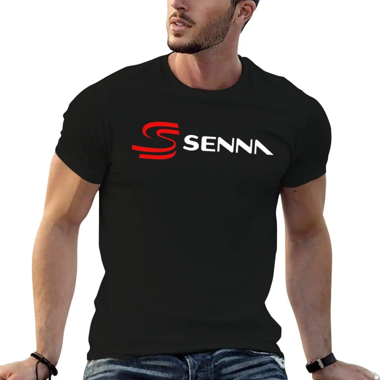 ファン向けセナロゴtシャツ-防シワ半袖tシャツ