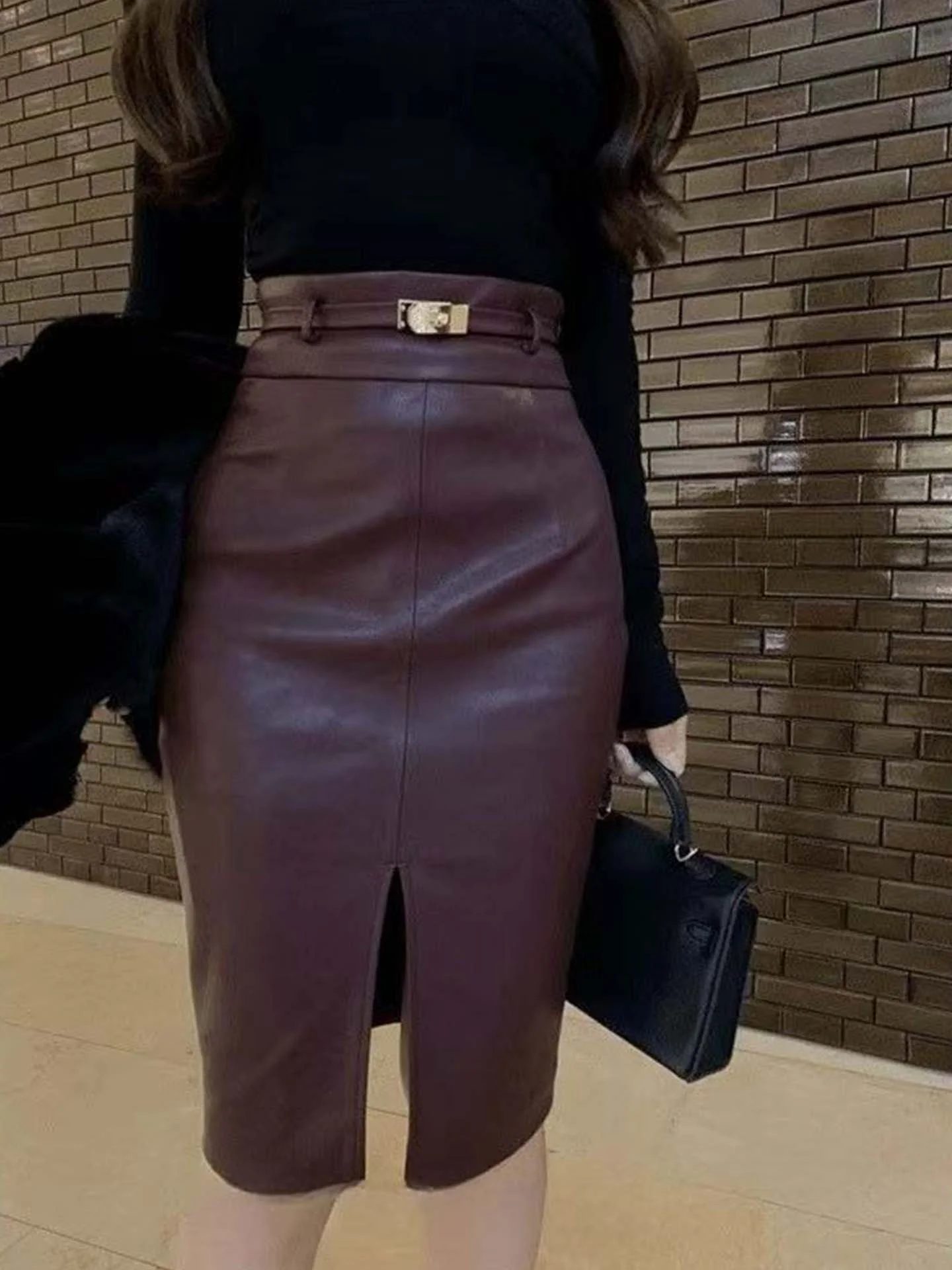 

Bla Asymmetrical High Waist Sexy Slimming Midi Skirt for Women Spring Season ature High Waist Sexy Bodycon Skirt