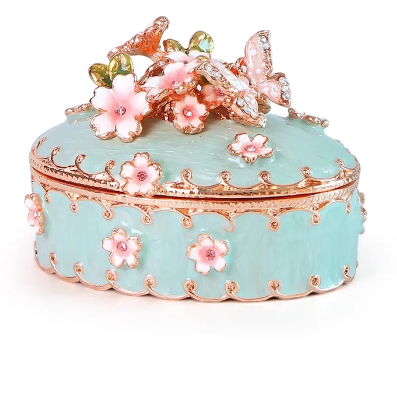 

Jewelry Box High-end Cherry Blossom Earrings Jewelry Storage Creative Proposal Ring Diamond Ring Box Gift