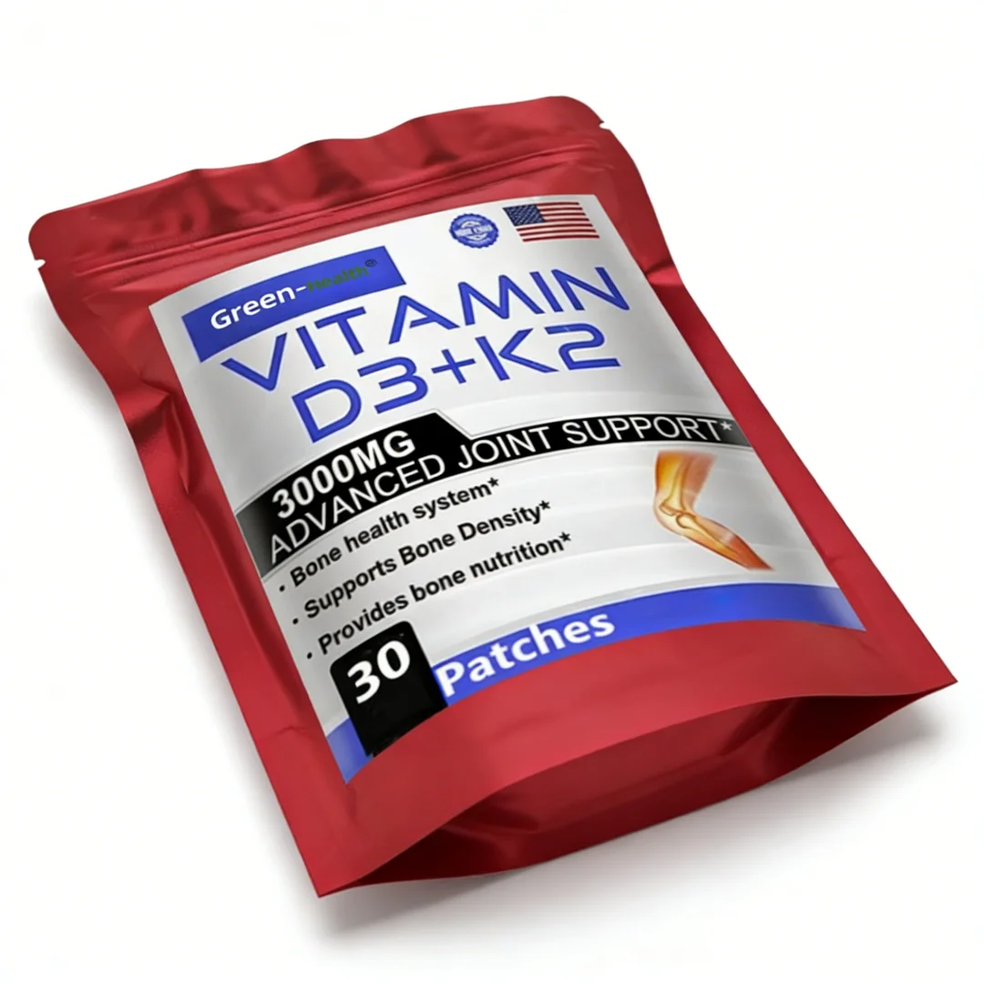 

Hot sale Vitamin D3+K2 Patch - Promotes Calcium Absorption, Cardiovascular Health & Growth Development free shipping