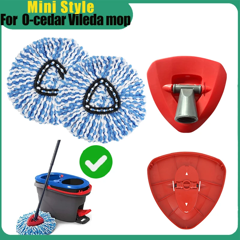 Spin Mop Head Replacement Mop  Brush For Mini O-cedar Vileda RinseClean 2-Tank System Microfiber Mop Cloth Machine Washable Rags