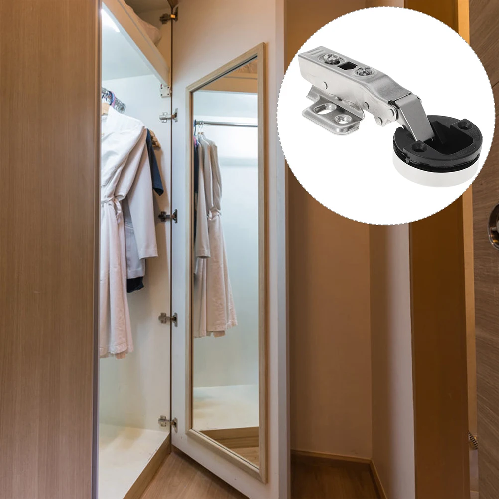 

4pcs Glass Hinges -close Damping Metal Hardware for Kitchen Cabinets Doors Display Bath Office Wardrobe