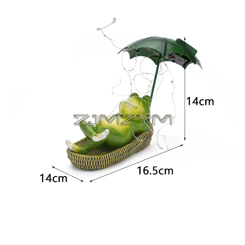 مظلة شمسية تمثال الضفدع الشمسية مصباح حديقة تمثال ضوء الضفدع الشمسي حديقة الديكور في الهواء الطلق لحديقة الفناء الخلفي