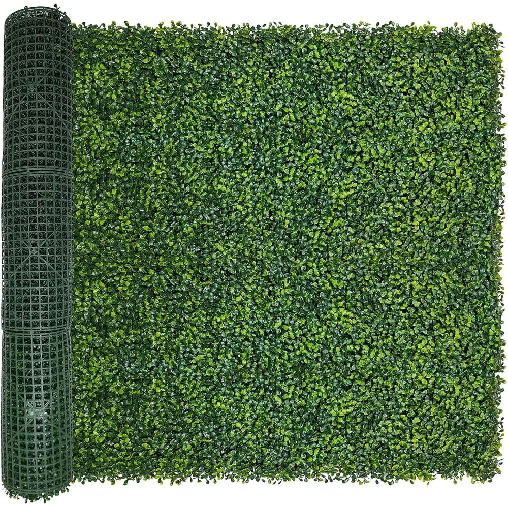 

Artiicial Boxwood Roll Panels, 48"x120" (40 sq.t) UV-Resistant aux Ivy Privacy ence Sn, Decorative Grass Wall Covering or Indoor