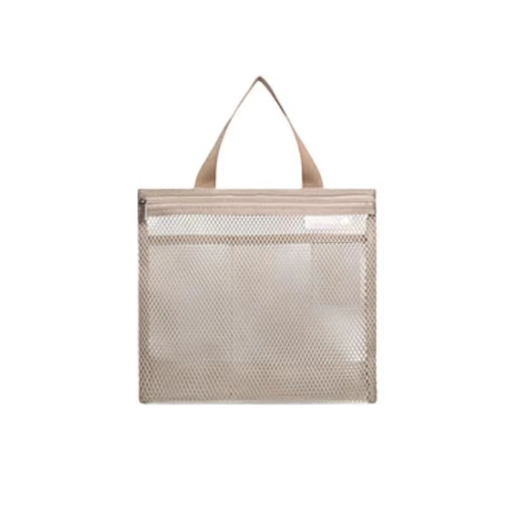 New Quick Dry Mesh Shower Bag Ultra Light Hanging Cosmetic Bag with Zipper Mesh Bag Bathroom