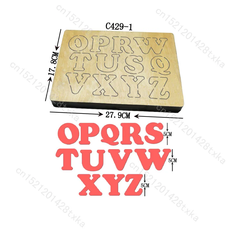 Letter A-Z Wooden Die for Scrapbooking, Cutting Dies, C-429-1, New