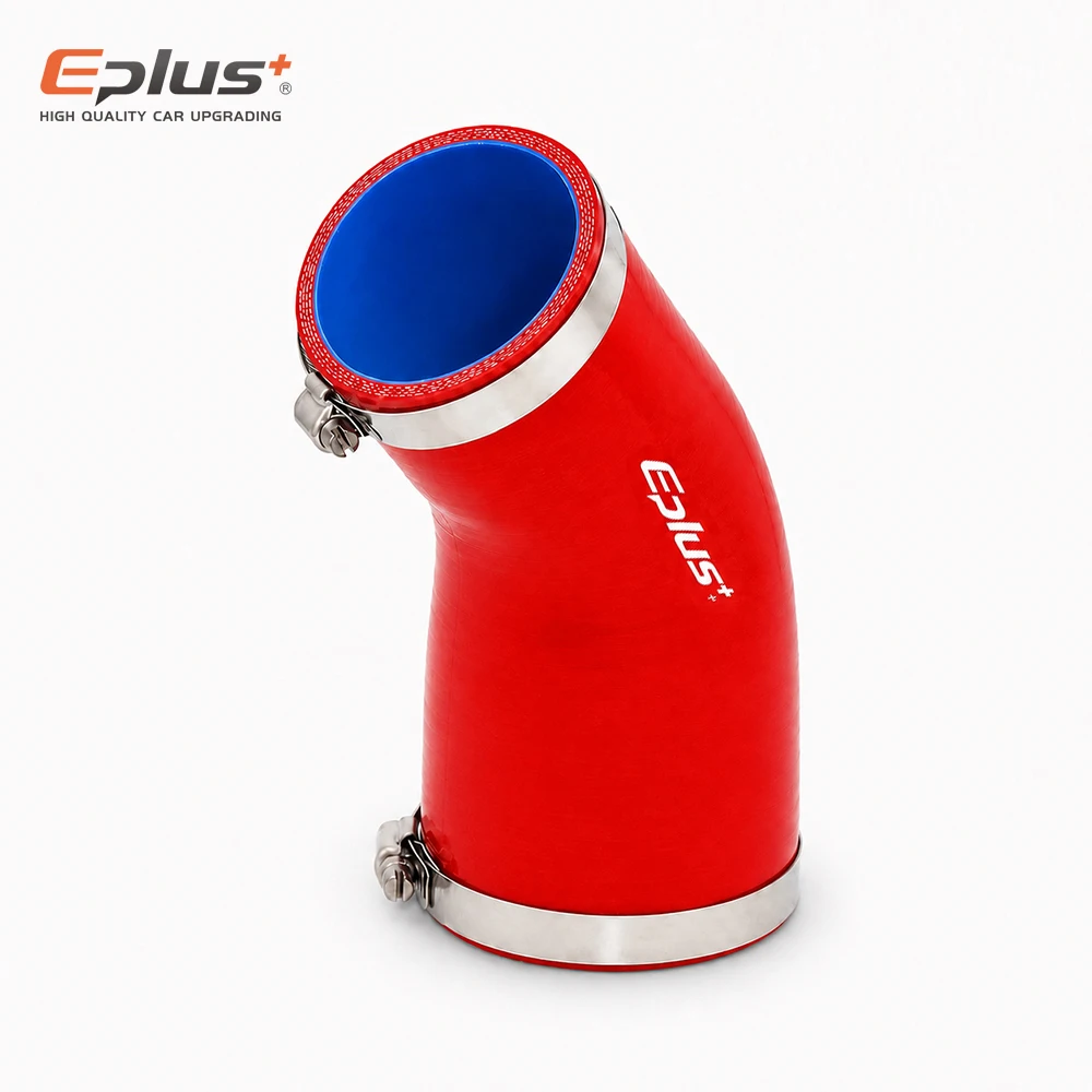 Red Silicone Car Radiator Intake Hose Turbo Intercooler Coupler Reducer Connector Universal Silica Gel Tube 45 Degrees Adapter