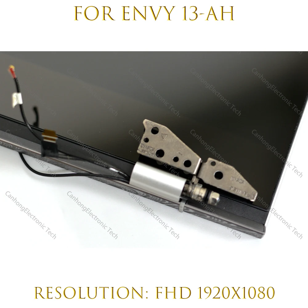 Imagem -04 - Substituição do Tela Táctil do Lcd para hp Conjunto Completo com Dobradiças hp Envy 13t-ah 13-ah0001ns 13 ah 1080p L39191001