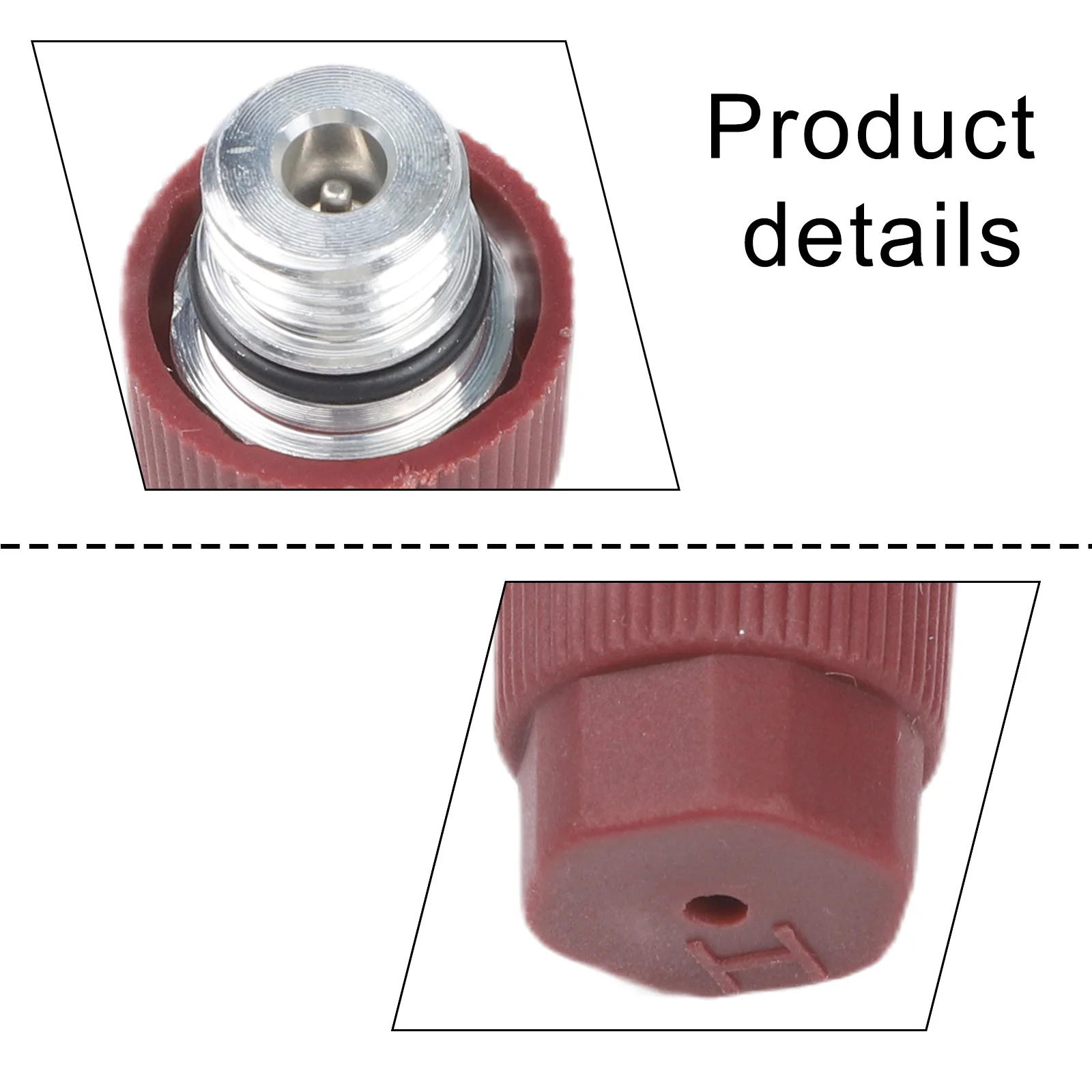 High Side Air Conditioning For Service Valve Adapter with Replaceable Valve Cores for Chrysler and OEM Fit High