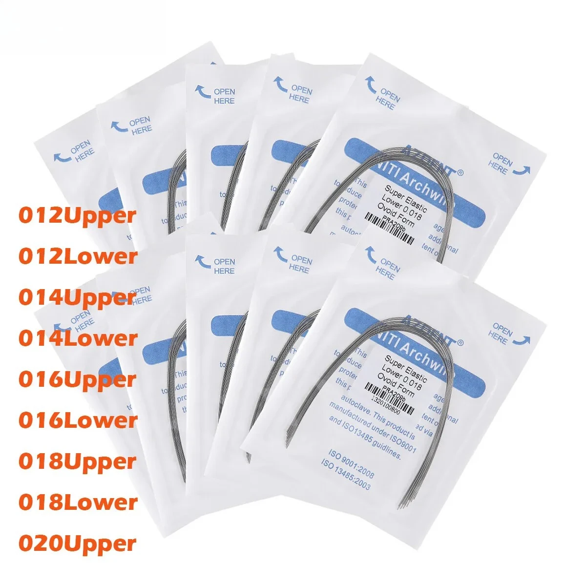 

10 Sizes Dental Niti Arch Wire Round Natural Form Super Elastic Orthodontic Wire for Braces Lab Supply