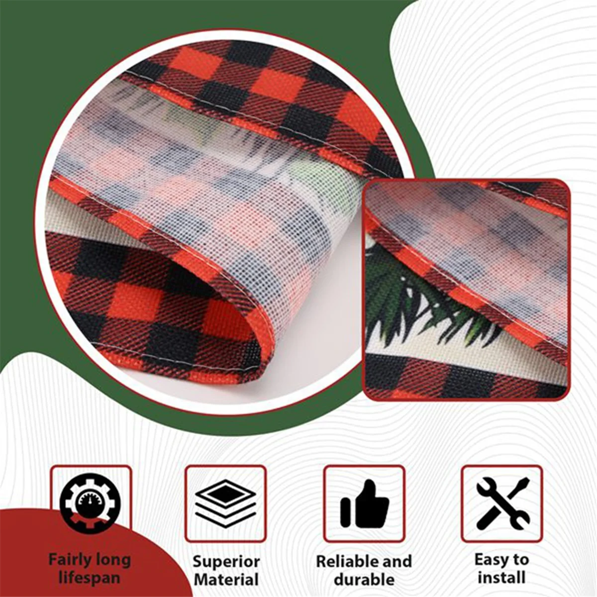 NEW 2PCS Christmas Table Linen Table Runner Check Xmas Decoration Holiday Home Kitchen Decoration Wedding Decor