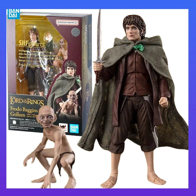 

Bandai The Lord of the Rings Anime Figure SHF Frodo Baggins Gollum Action Figures High Poseability Collectibles Toys Boys Gift