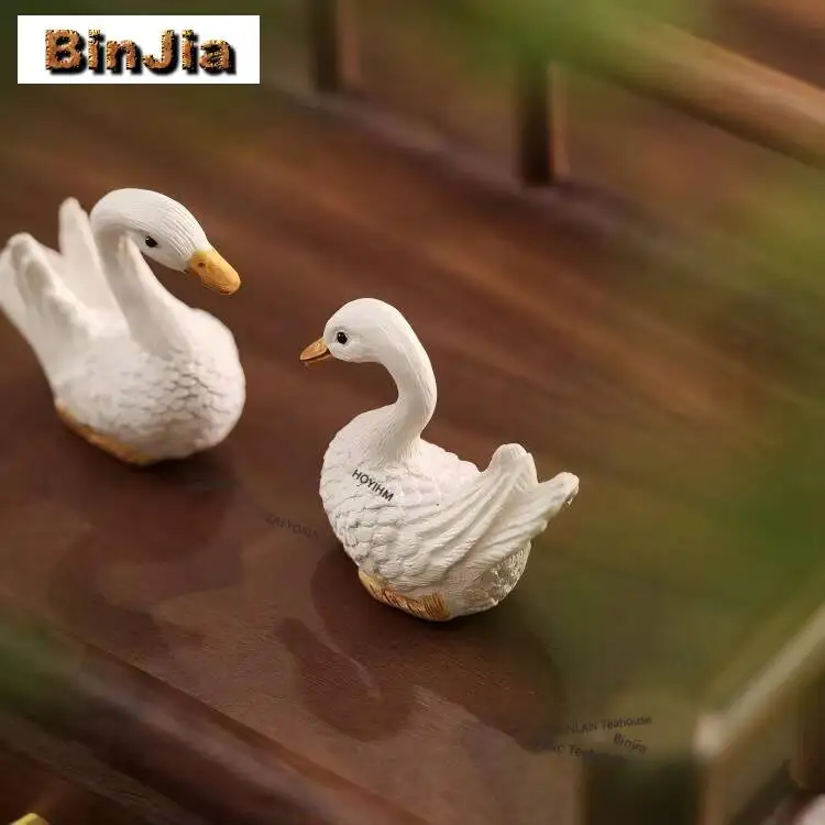 Purpler Sand White Goose Tea Pet Handmade Tea Sculpture Tea Figurine Play Toys Tea Statue Ornaments For Tea Accessories Crafts - view 5