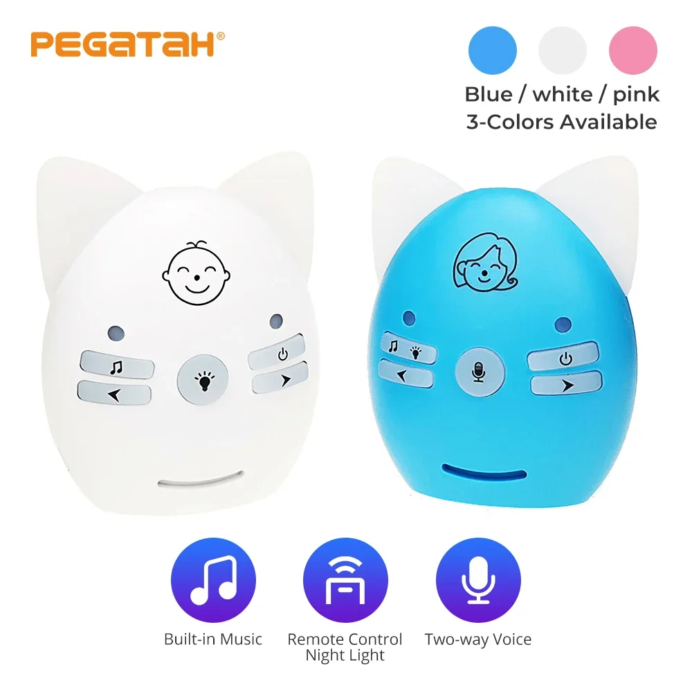 Wireless Baby Monitor Two-Way Audio Monitor Walkie Phone Alarm with Night Light Music Kids Babysitter Radio Bebe Nanny Intercoms