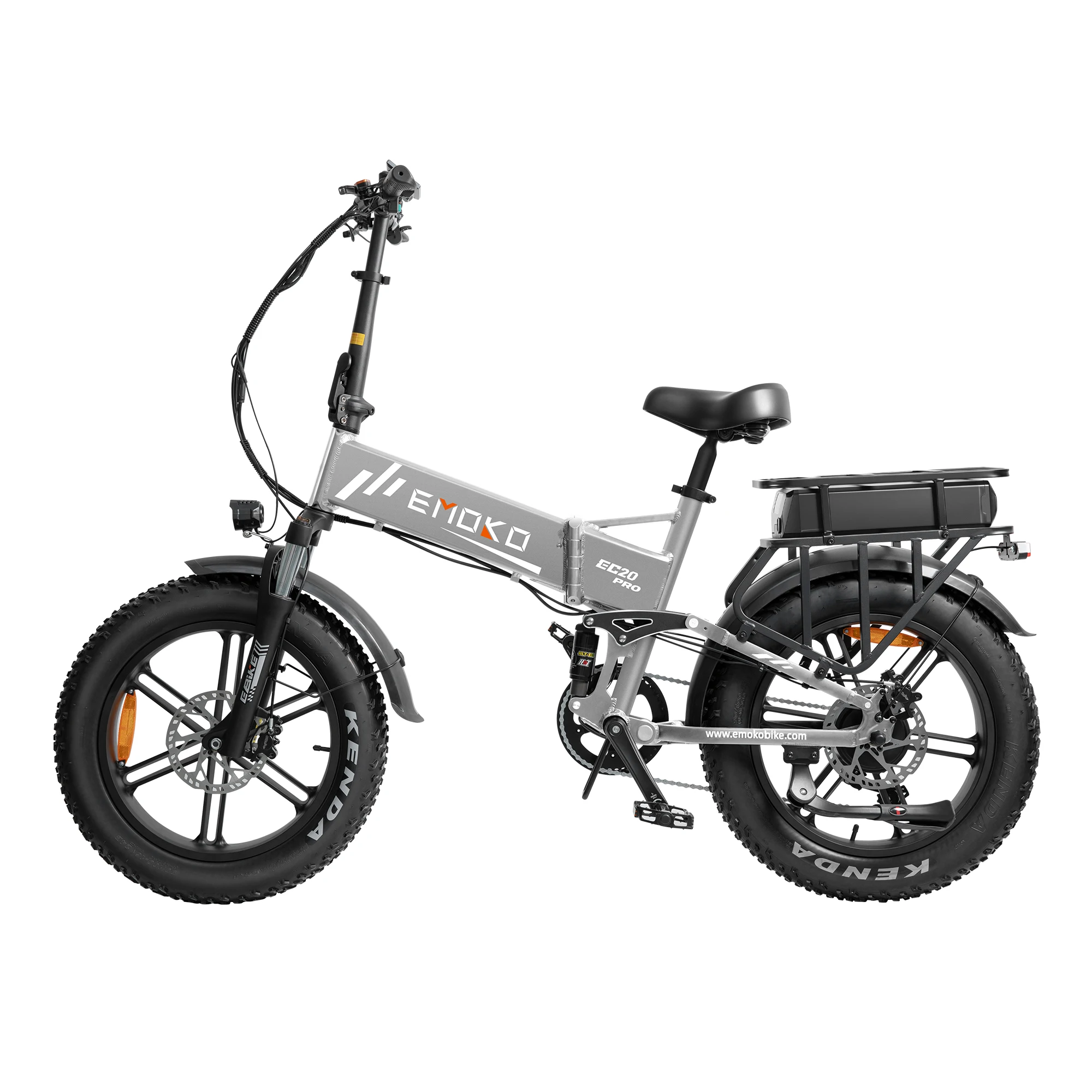 EMOKO EC20 Pro Opvouwbare Volwassen Fatbike E-Bike, Dubbele 48V 18Ah+35Ah Verwijderbare Batterij, Koppelsensor, Hydraulische Schokdemper Vooraan/Midden, Shimano 7-versnellings Hydraulische Schijfrem,