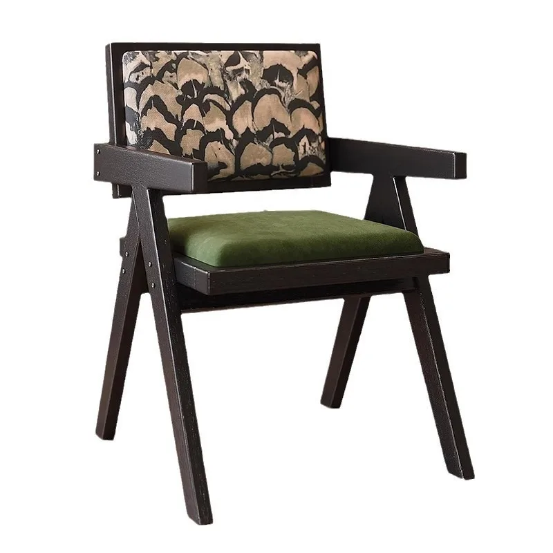 

Retro dining chair, home antique solid wood chair