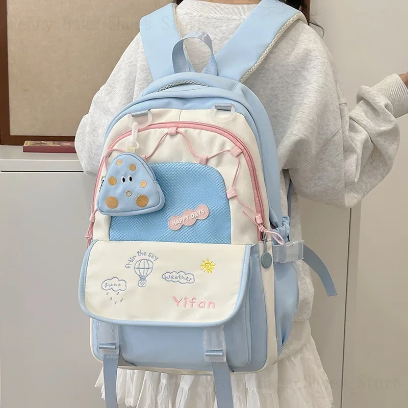 2025 New Large-Capacity School Bag For Men And Women, High-Looking Embroidered Backpack, Forest Style School Bag For Boys Kids