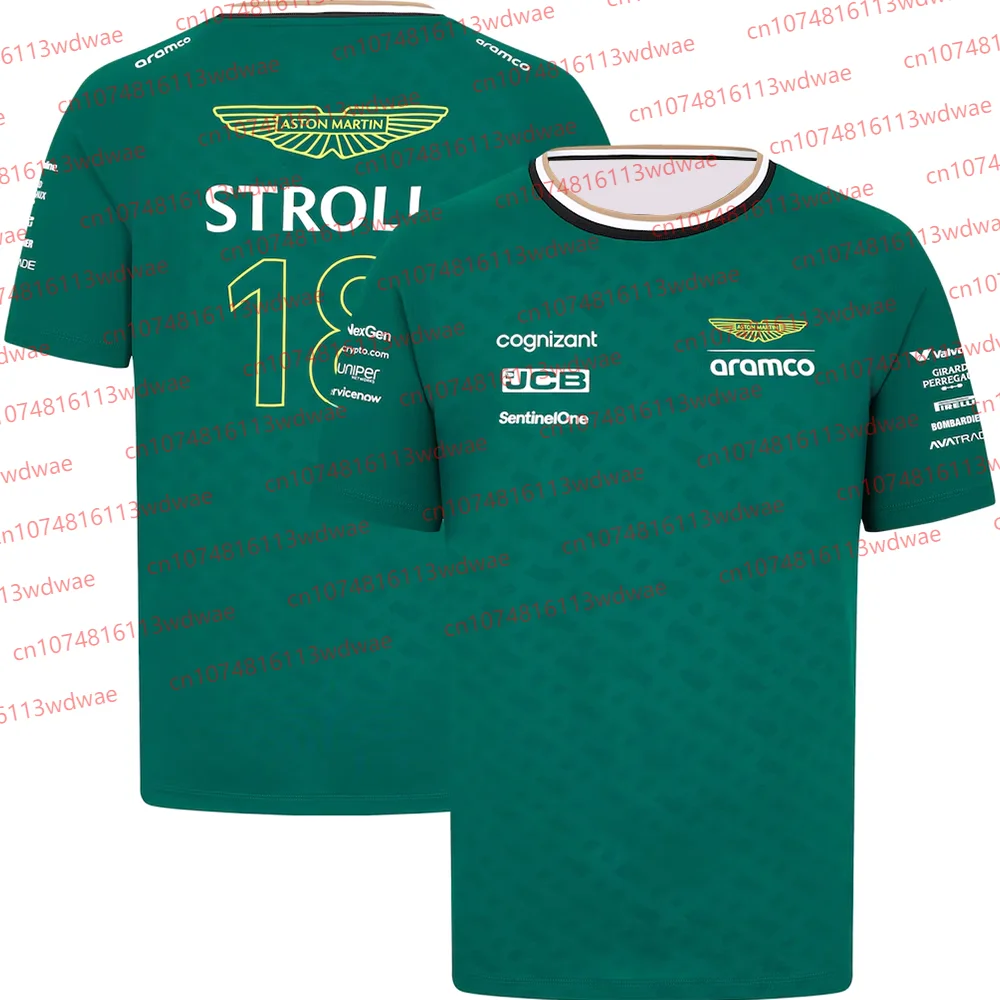 

Aston Martin 3D Street T-shirt Quick-Drying Motorcycle Silverstone Race Edition Canadian Racers Lance Stroll 18 Kit Fans T-shirt