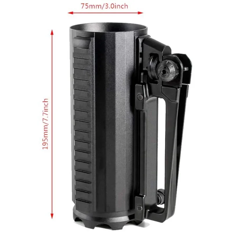 Outdoor Hunting Sport Solid Beer Cup with Rail Rear Sight Handle Detachable Carrying Battle Rail Mug