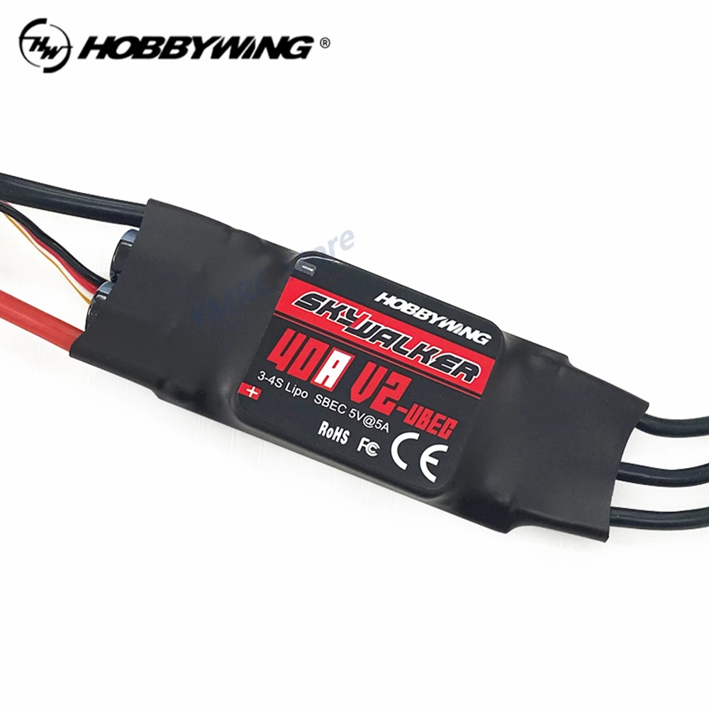 HobbyWing SkyWalker فرش ESC 40A 50A 80A 100A V2 فرش ESC 2-4S سرعة تحكم مع BEC/UBEC ل RC الطائرة بدون طيار كوادكوبتر