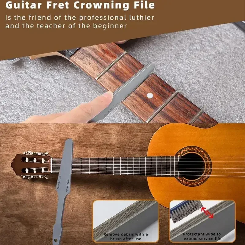 Yue Yun Music Store--Discount Hot Sale--Guitar Fingerboard Luthier Tool Guitar Fret Crowning File