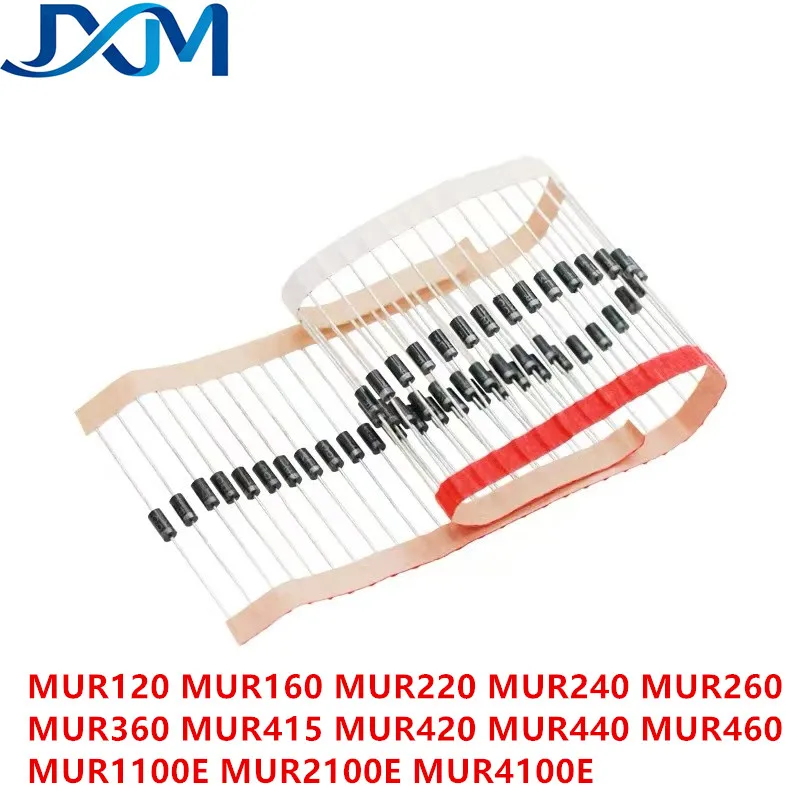 20pcs/lot MUR120 MUR160 MUR220 MUR240 MUR260 MUR360 MUR420 MUR440 MUR460 MUR480 MUR1100E MUR2100E MUR4100E Fast Recovery Diode