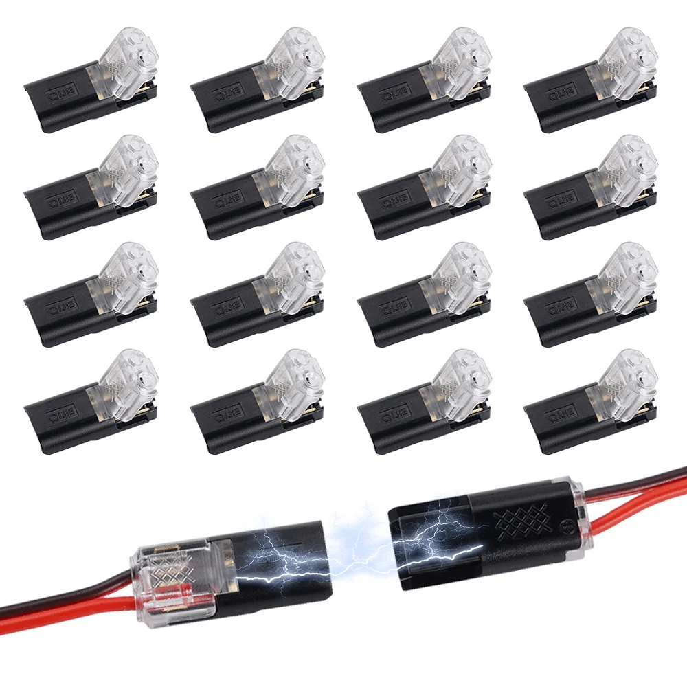 4/8/12pcs Double-Wire Plug-in Connector  Plug Waterproof Electrical Connector Car Wire Cable Connection with Locking