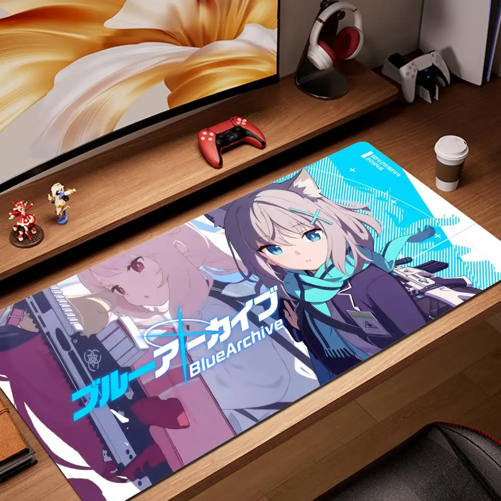 XXL Large Sorasaki Hina Hifumi Tendou Arisu Kuda Izuna Mousepad Keyboard Pad Blue Archive Mouse Pad 400X900 Mousepad