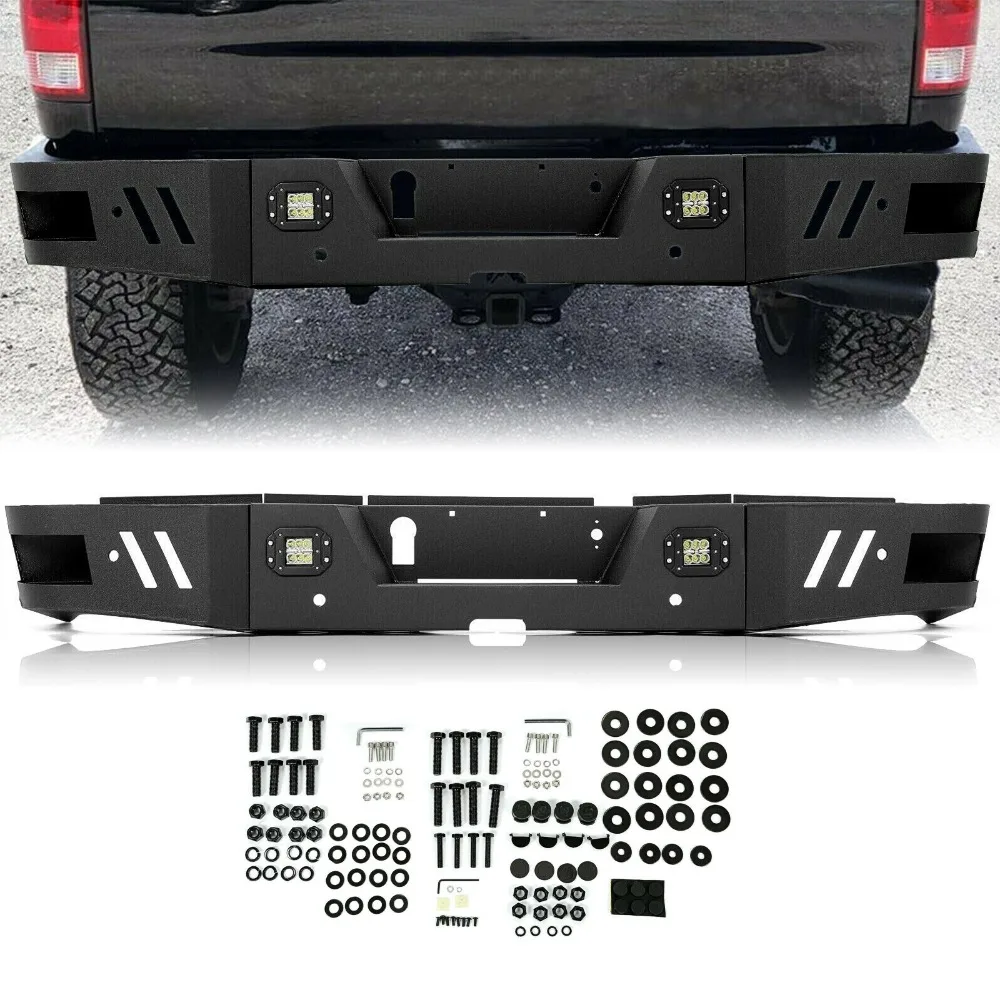 

Задний бампер для Dodge Ram 2500 3500 2010-2024 с LED-подсветкой, стальной, с порошковым покрытием